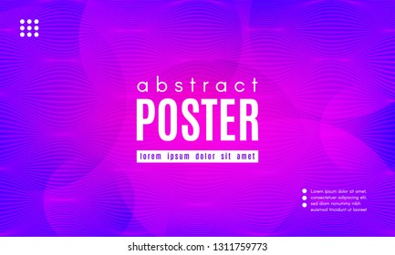 Abstract Background with Fluid Shapes. Wave Distorted Lines. Movement of Abstract Neon Liquid. Trendy Banner for Landing Page. Vector Abstract Background with Bright Vibrant Gradient and Wavy Liquid.