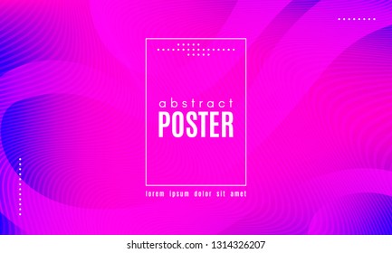 Abstract Background with Fluid Shapes. Wave Distorted Lines. Movement of Abstract Neon Liquid. Trendy Banner for Landing Page. Vector Abstract Background with Bright Vibrant Gradient and Wavy Liquid.