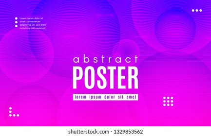 Abstract Background with Fluid Shapes. Wave Distorted Lines. Movement of Abstract Neon Liquid. Trendy Banner for Landing Page. Vector Abstract Background with Bright Vibrant Gradient and Wavy Liquid.