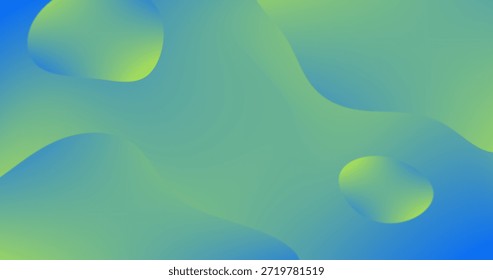 Abstract background with fluid shapes Yellow Aqua gradient Copy Space