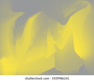 Abstract background in fluid technique. Modern gradient from gray to yellow, double color mixing. Colorful vector template with blur. For web design with place for text.