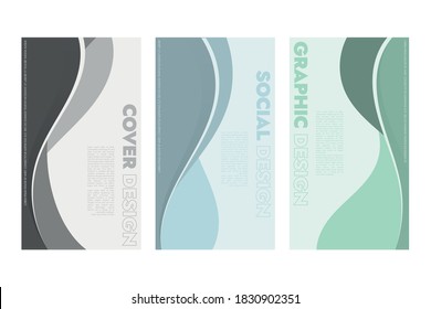 Resumen Antecedentes de ondas fluidas para portada, pancarta, medios sociales y otros. Ilustración vectorial.