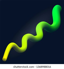 Abstract background with fluorescent figure in 3D-effect