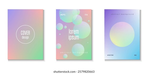 Abstract Background. Fluorescent Vibrant Poster. Aesthetic Sphere Template. Pink Holographic Set. Minimal Poster. 3d Design. Digital Elements. Violet Abstract Background