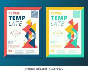 Abstract background flyer, brochure design in A4 size template