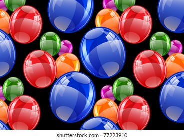 abstract background with flying balls