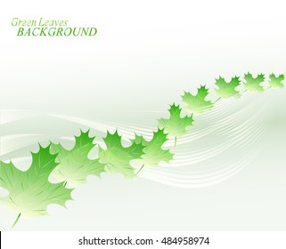 Abstract background with flying leaves. EPS10 vector illustration