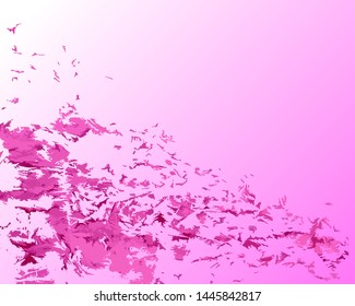 Abstract background. Flying pink slices, sea ​​foam, spray, fluff. Screensaver on the desktop phone, computer. For cards, cards, frames, invitations, patterns, basis for design