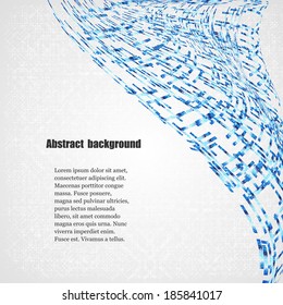 Abstract background with a flying shell. Eps10 Vector illustration