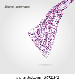 Abstract background with a flying shell. Eps10 Vector illustration