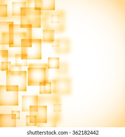 abstract background with flying transparent squares. vector
