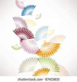 abstract background with folding fan