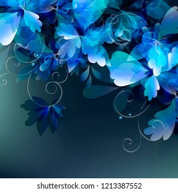 Abstract background with foliage