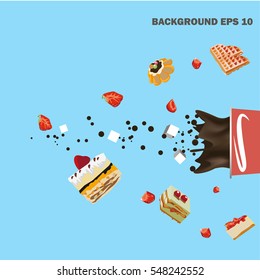 abstract background food desserts