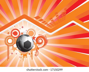 abstract background with football and grunge elements, illustration