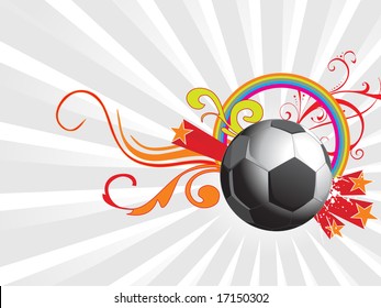 abstract background with football and vector elements, illustration