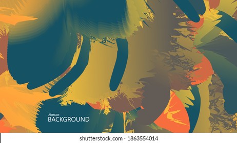 Abstract background of forest cactus plants. With yellow light illuminating the forest in green to bluish blue
