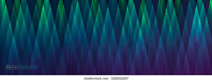 abstract background with forest trees, cool pattern in blue and green colors, bright graphic