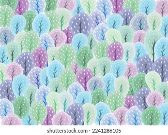 Abstract background with forest. Vector background for various surfaces.