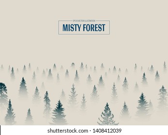 Abstract background. Forest wilderness landscape. Template for your design works. Hand drawn vector illustration.