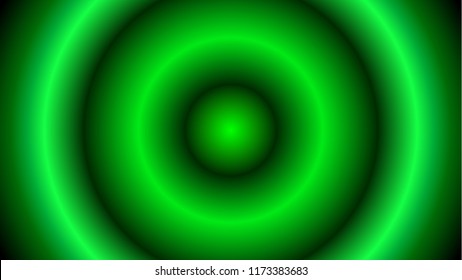Abstract background in the form of bright glowing circles. A metallic shiny spiral. Vector illustration.