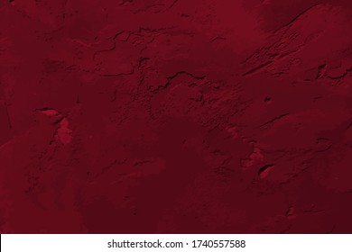 Abstract background in the form of crimson worn rough plaster. Vector illustration in the grunge style.