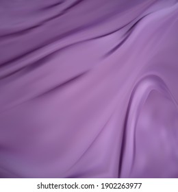 Abstract background in the form of crumpled tissue. Silk fabric with folds. Textile background. Vector illustration