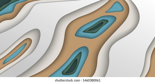 Abstract background in the form of cut pieces of paper