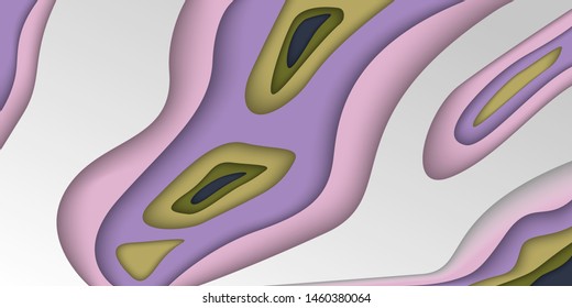 Abstract background in the form of cut pieces of paper