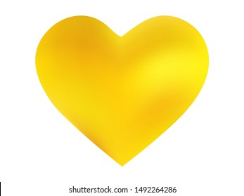 Abstract background in the form of a heart. Romantic style of 90th, 80th. Soft color icon. Orange smooth elegant colored, and easy editable modern gradient template.