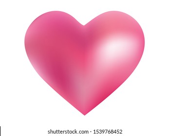 Abstract background in the form of a heart. Soft color valentine's day card. Neon style of 90th, 80th. Pink smooth elegant colored, and easy editable modern gradient template.