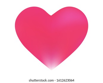 Abstract background in the form of a heart. Soft color illustration. Trendy style of 90th, 80th. Pink smooth elegant colored, and easy editable modern gradient template.