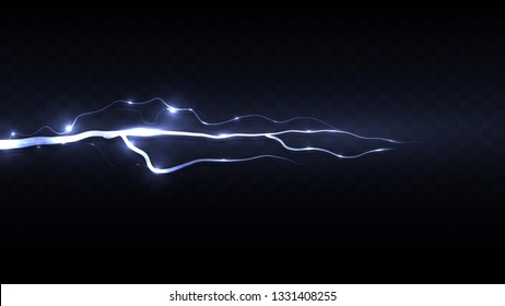 Abstract background in the form of lightning. Powerful charge causing a lot of sparks. Nature force - Vector