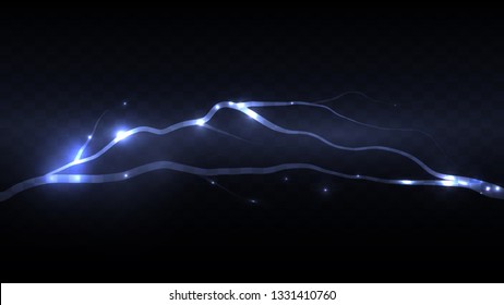 Abstract background in the form of lightning. Powerful charge causing a lot of sparks. Nature force - Vector