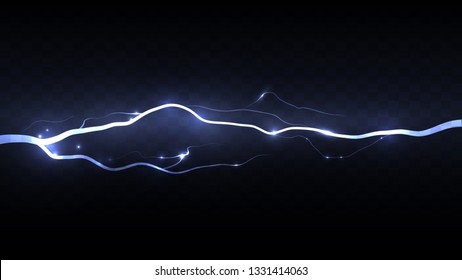 Abstract background in the form of lightning. Powerful charge causing a lot of sparks. Nature force - Vector