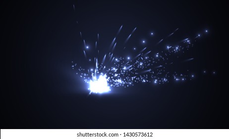 Abstract background in the form of lightning. Powerful charge causing a lot of sparks. Nature force