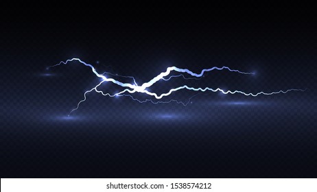 Abstract background in the form of lightning. Powerful charge causing a lot of sparks. Nature force