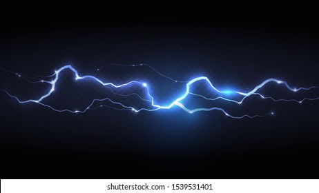 Abstract background in the form of lightning. Powerful charge causing a lot of sparks. Nature force - Shutterstock ID 1539531401