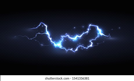 Abstract background in the form of lightning. Powerful charge causing a lot of sparks. Nature force