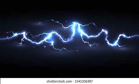 Abstract background in the form of lightning. Powerful charge causing a lot of sparks. Nature force