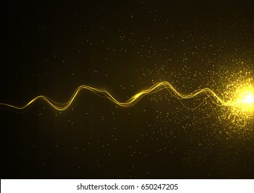 Abstract background in the form of lightning. Powerful charge causing a lot of sparks.