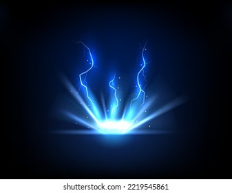 Abstract background in the form of lightning. Sparks of Light. Vector Lightning Background. Vector Illustration