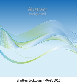 abstract background in the form of lines on a blue background