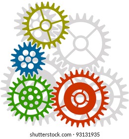 Abstract background in the form of the mechanism.