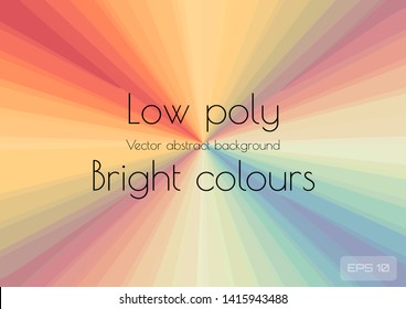 Abstract background in the form of a multicolored bright stretching into the distance converging to a point of the rainbow, LGBT. Textured Vector Illustration