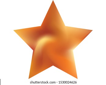 Abstract background in the form of pentagram. Trendy soft color polygon. Minimal style of 90th, 80th. Orange smooth elegant colored, and easy editable modern gradient template.