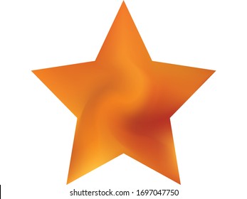 Abstract background in the form of pentagram. Trendy soft color pentagon. Minimal style of 90th, 80th. Orange smooth elegant colored, and easy editable modern gradient template.