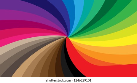 Abstract background in the form of a swirling spiral of all colors of the rainbow. EPS10 
