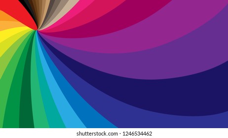 Abstract background in the form of a swirling spiral of all colors of the rainbow. EPS10 