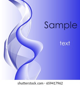 abstract background in the form of waves in shades of blue